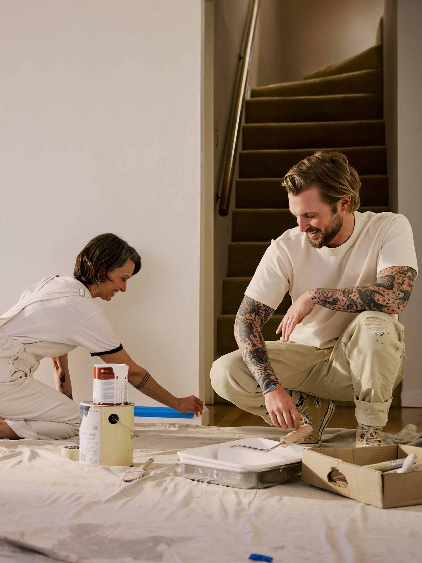 Couple remodels home together using a home equity line of credit (HELOC) loan.