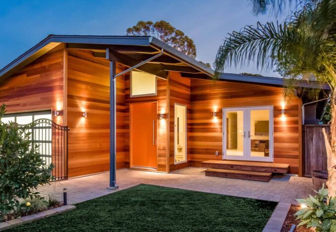 Exterior of a modern rental property purchased using a DSCR loan.